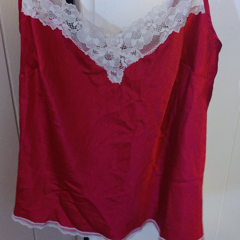 Victoria's Secret Satin Y2K Style Lingerie Adjustable Strap Tank Top